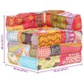 vidaXL Modulárna taburetka, patchwork, látka