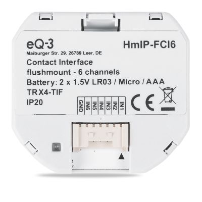 Homematic IP Univerzálny kontaktný senzor - skrytá montáž, 6 kanálov - HmIP-FCI6