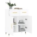 vidaXL Komoda lesklá biela 69,5x34x90 cm spracované drevo