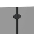 vidaXL Zábrana sprchy Čierna 130 x 138 cm ESG sklo a hliník