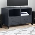 vidaXL TV skrinka antracitová 68x39x43,5 cm oceľ