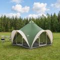 vidaXL Tipi stan so strechou Zelená Pre 6 osôb Polyester a oceľ