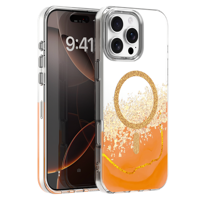 Epoxy Mag puzdro pre iPhone 16 Pro 6,3" oranžové
