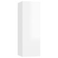 vidaXL TV skrinky 2 ks, lesklé biele 30,5x30x90 cm, kompozitné drevo