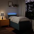vidaXL Posteľný rám boxspring s matracom modrý 90x200 cm látka