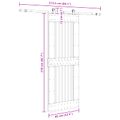 vidaXL Posuvné dvere NARVIK 85 x 210 cm (213,5 cm) Prírodná a čierna