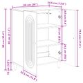 vidaXL Servírovacia skriňa Biela s vysokým leskom 66 x 34,5 x 90 cm