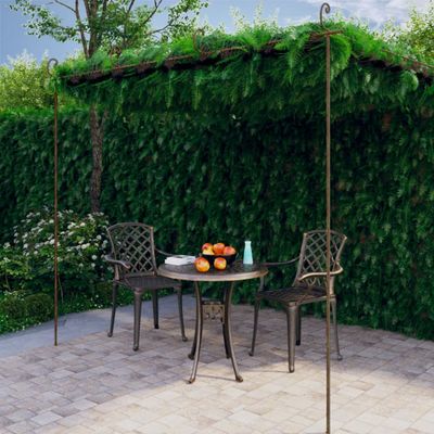 vidaXL Záhradná pergola, starožitná hnedá 4x3x2,5 m, železo