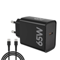 Rebeltec H1065 sieťová nabíjačka 65W s káblom USB-C na USB-C 2m čierna