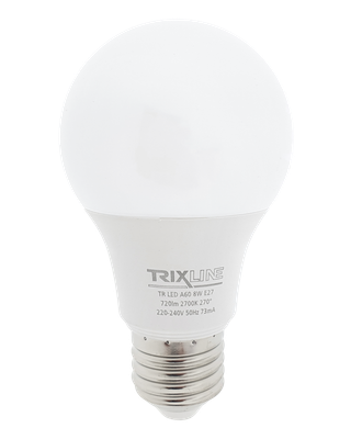 LED žiarovka Trixline 8W 720lm E27 A60 teplá biela