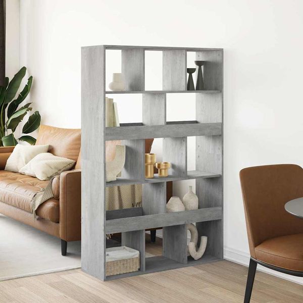 vidaXL Deliaca stena betónová sivá 100x33x156,5 cm kompozitné drevo