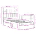 vidaXL Posteľ s knižnicou bez matraca 100x200 cm borovicový masív