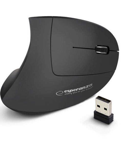 Vertikálna ergonomická myš Esperanza CORVUS EM133, bezdrôtová Vertikálna ergonomická myš Esperanza CORVUS EM133, bezdrátová