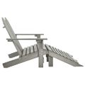 vidaXL 2-miestna záhradná stolička a taburetka Adirondack jedľa sivá