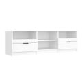 vidaXL TV stolík biely 150x33,5x45 cm spracované drevo