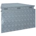 vidaXL Hliníková bednička 737/381x410x460 mm, strieborná