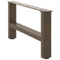 vidaXL Nohy konferenčného stolíka, prírodná oceľ, 2 ks, 60 x (30-31) cm, oceľ