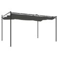vidaXL Pergola so zaťahovacou strechou antracitová 395x292x230 cm