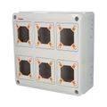 Skriňa 3966 AcquaCOMBI IP65, 6 otvorov, bez modulov, 330x330x135mm