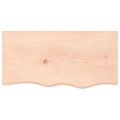 vidaXL Nástenná polica 80x40x(2-6) cm neošetrený dubový masív