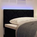 vidaXL LED hlavová doska Čierny látka
