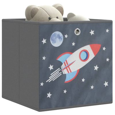 vidaXL skladacie úložné boxy 4 ks sivá 32x32x32 cm Netkaná textília
