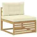 vidaXL Záhradná súprava gaučov 8 ks Biela a krémová Polyester