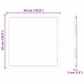 vidaXL Access Panel Biela 43 x 43 x 3 cm Oceľ