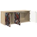 vidaXL Nástenný TV kabinet OMMEN 102 x 33 x 40 cm Dub sonoma