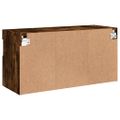 vidaXL TV nástenná skrinka s LED svetlami dymový dub 80x30x40 cm