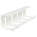 vidaXL Úložný box na káble pod stôl 2 ks Biela 43 x 12 x 10 cm Oceľ