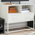 vidaXL TV skrinka biela 68x39x60,5 cm oceľ