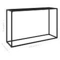 vidaXL Konzolový stolík čierny 120x35x75 cm tvrdené sklo