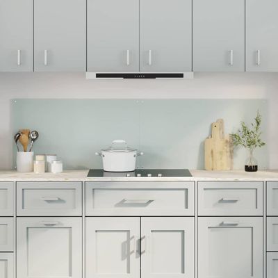 vidaXL Kuchynský obklad 2 pcs Biela 90 x 50 cm tvrdené sklo