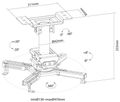 Neomounts CL25-530BL1 / Projector Ceiling Mount / Black Držák, pre projektor, stropný, nosnosť 45 kg, výška 25,5 cm, šírka projektoru až 470 mm, oceľ, čierny