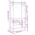 vidaXL Šatník so zásuvkami dub sonoma 89x39x184,5 cm kompozitné drevo