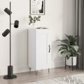 vidaXL Komoda biela 34,5x34x90 cm spracované drevo