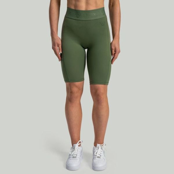 Dámske šortky Biker Lunar Cedar Green - STRIX, veľkosť L, veľkosť oblečenia L