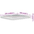 vidaXL Penový matrac biely 160x220 cm tvrdosť H2 H3