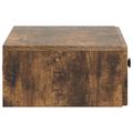 vidaXL Nástenný bočný stôl Dymový dub 59 x 34,5 x 17 cm