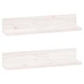 vidaXL Nástenné skrinky 2 ks biele 50x11x9 cm masívna borovica