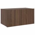 vidaXL TV nástenná skrinka s LED svetlami hnedý dub 60x35x31 cm
