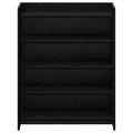 vidaXL Skriňa na topánky Čierny dub 73,5 x 36 x 92 cm Kompozitné drevo