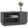 vidaXL TV skrinka sivá 80x35x40,5 cm masívna borovica