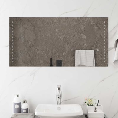 vidaXL Zrkadlo do kúpeľne s LED Priehľadná 100 x 50 cm tvrdené sklo