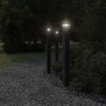 vidaXL Vonkajšie stojace lampy 3 ks čierna 110 cm hliník
