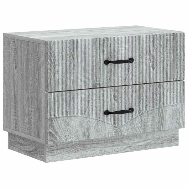vidaXL Nočný stolík Sivá sonoma 62 x 34,5 x 44,5 cm Kompozitné drevo