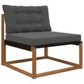 vidaXL Vankúš na vonkajšiu pohovku Polyester Antracitová 80 x 68,5 cm