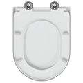 vidaXL WC sedadlo Biela 49 x 36 x 4 cm Duroplast