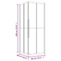 vidaXL Sprchovací kút matné ESG 80x80x180 cm čierny